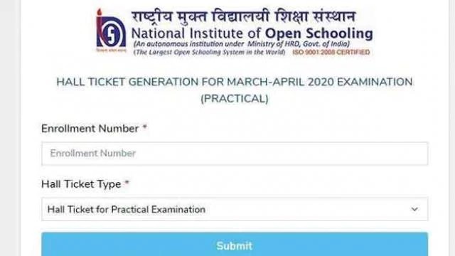 NIOS admit card: NIOS 10वीं और 12वी