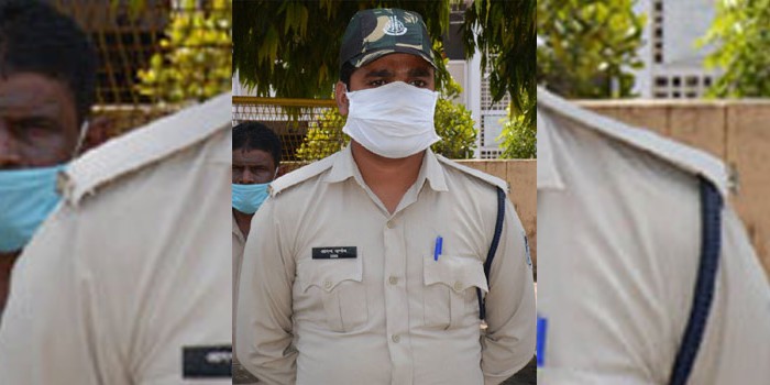 आरक्षक आनंद कोरोना ड्यूटी करने 450k