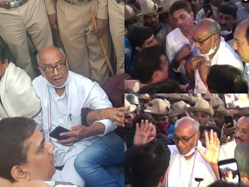 दिग्विजय सिंह को बेंगलुरु पुलिस ने 