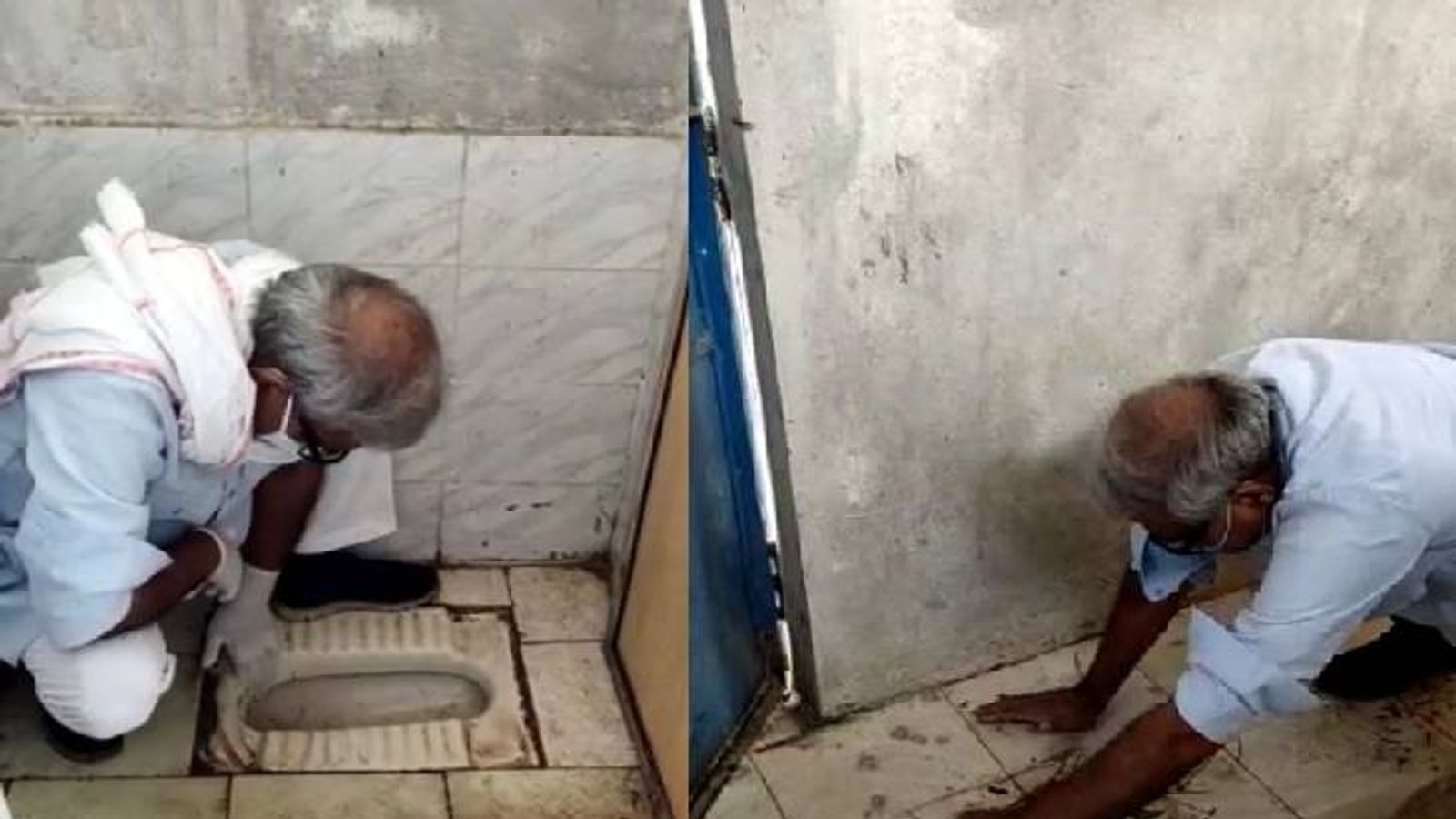 निरीक्षण के दौरान कोविड सेंटर की टॉ