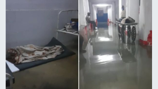जिला अस्पताल के वार्डों में घुसा पा