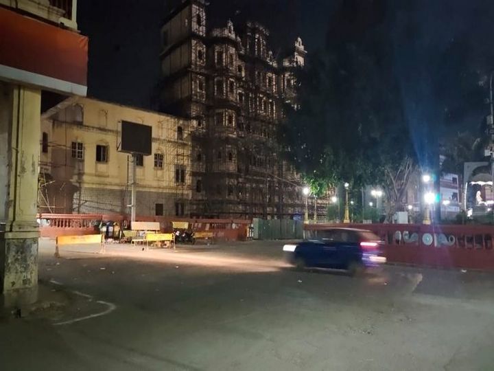 कोरोना कर्फ्यू 1st नाइट में तस्वीरो