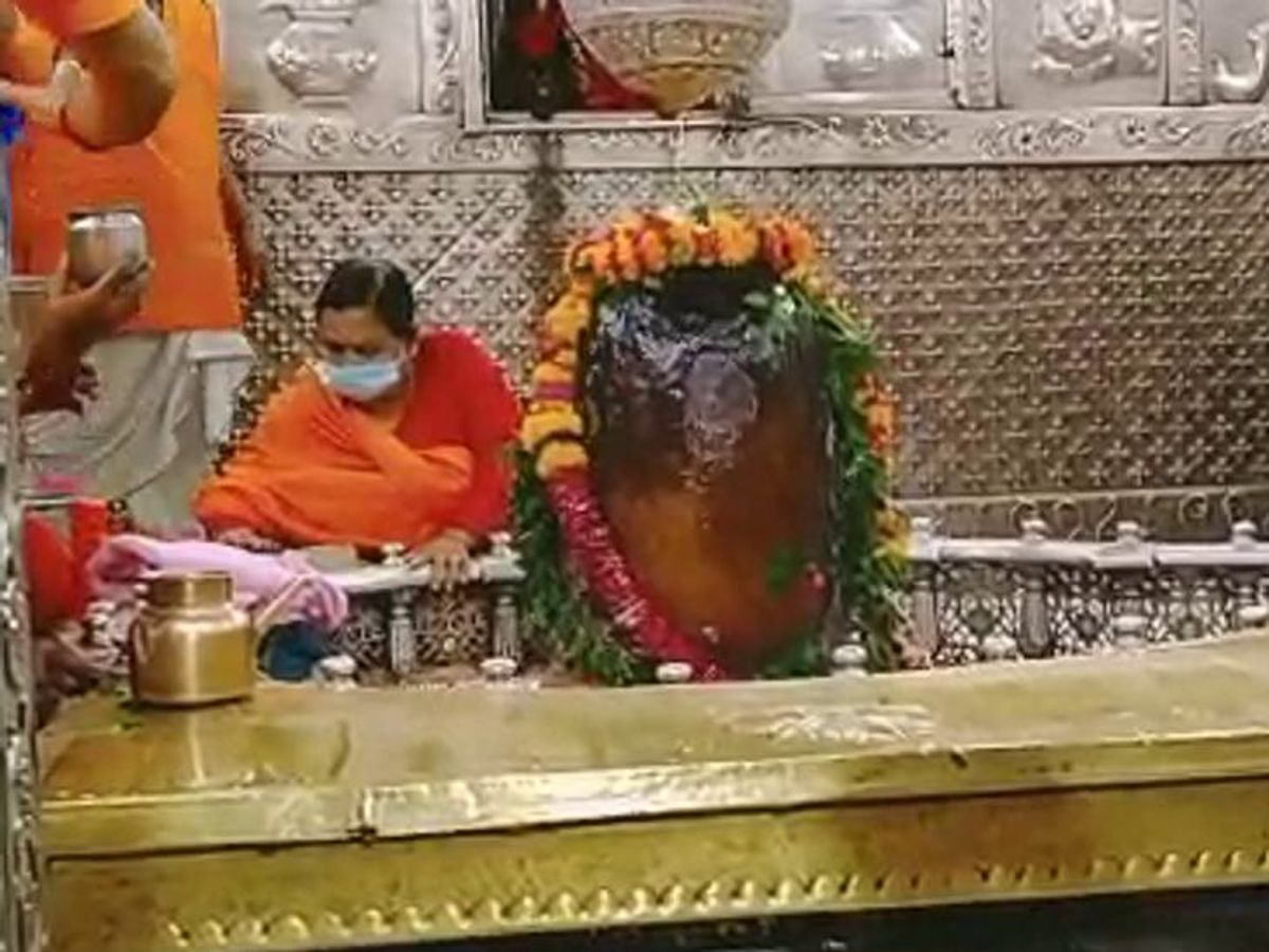 उमा भारती ने महाकाल मंदिर में पहली 