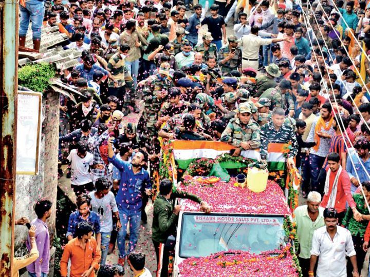 भारत माता की जय से गूंज उठा खुजनेर;