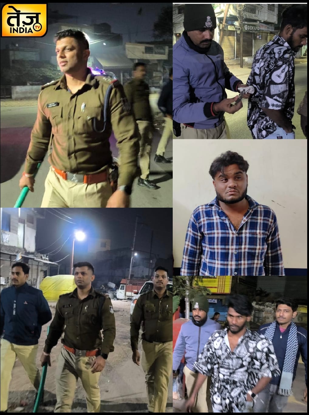 रात चेकिंग के दौरान गुंडे बदमाशों प